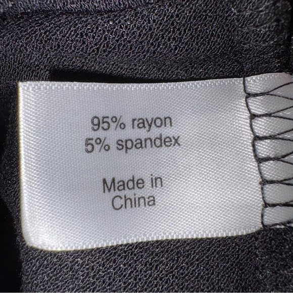 Lane Bryant Black Short Sleeved Tunic with V Neck Design - Picture 4 of 5